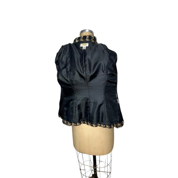 Vintage tweed blazer in black and tan by Talbots Size S - Picture 5 of 7